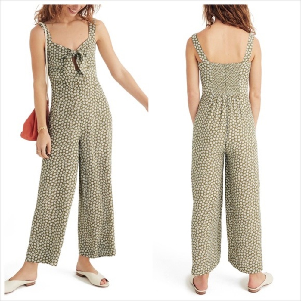 Madewell Cutout Floral Jumpsuit